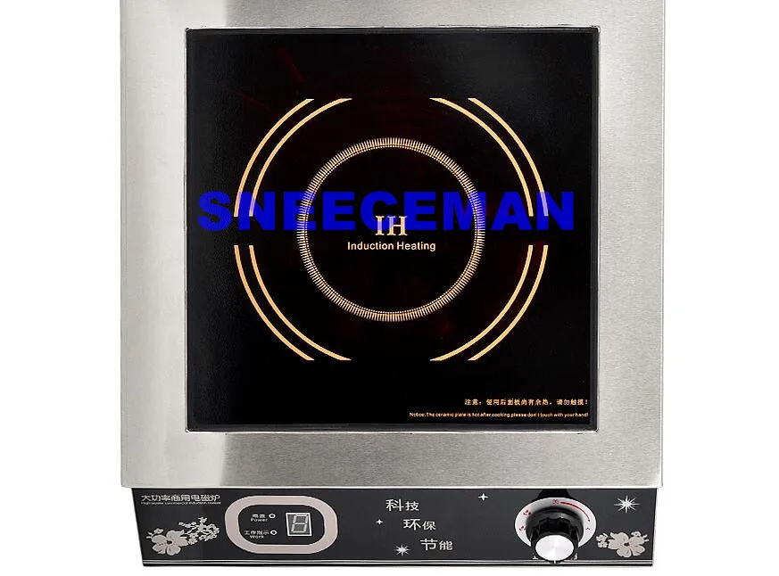 Cuisinière à induction commerciale 5000w cuisinière à soupe commerciale cuisinière électrique plat table haute puissance cuisinière à induction en acier inoxydable