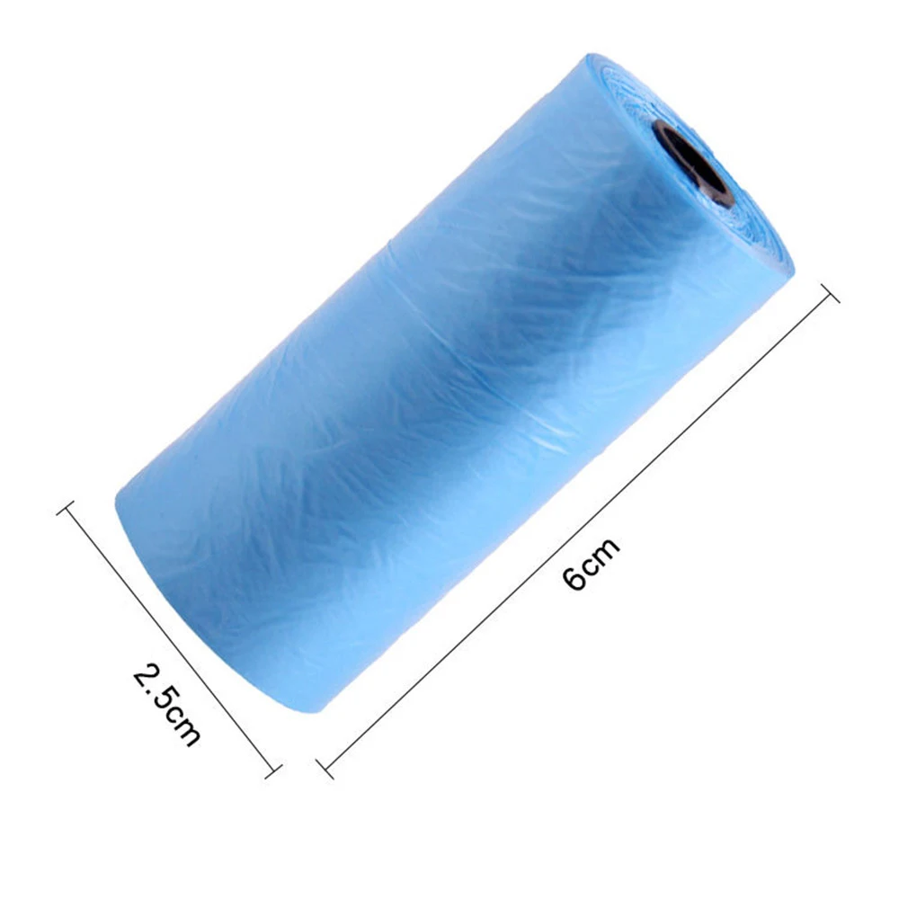 15pcsRoll Dog Poop Bag Pet Pick Up Plastic Garbage Bags Thick Convenient Outside Toilet Clean Waste Trash Bag Garbage Dispenser (5)
