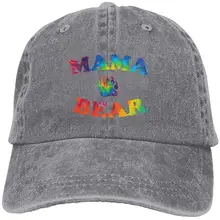 Tie-dye Mama Bear взрослые регулируемые джинсовые Хлопковые бейсболки для папы