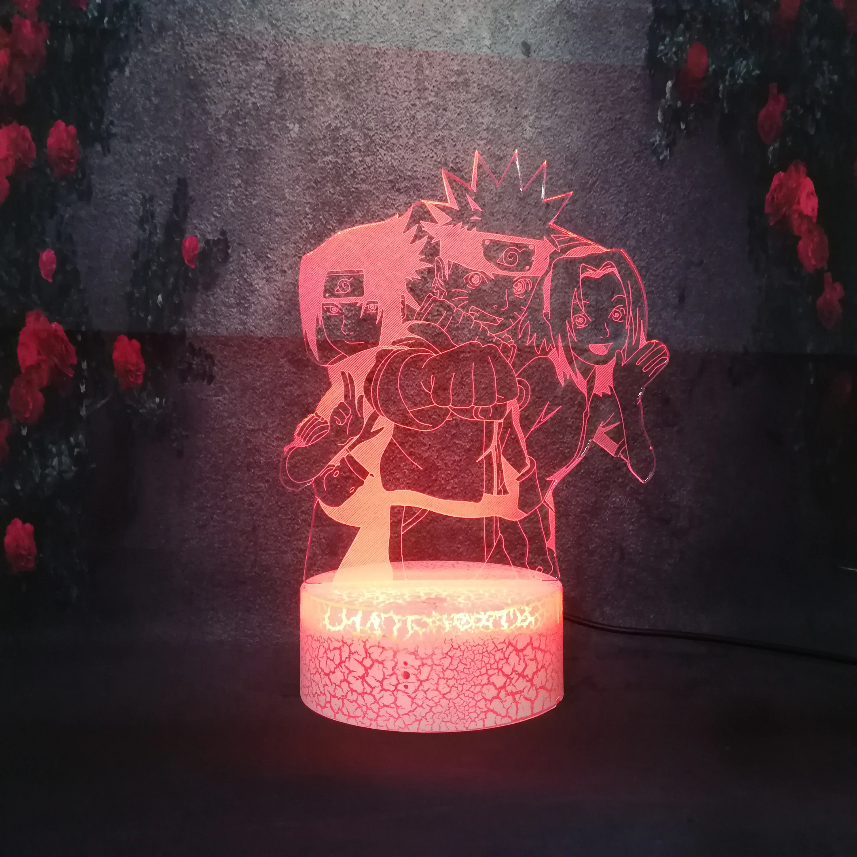 Sunshine Uzumaki Наруто крутой гений Хатаке Какаши умный костюм сакуры Харуно RGB led 3D