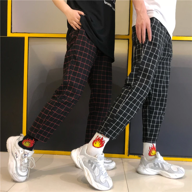 Heydress винтажные лоскутные брюки Харадзюку женские мужские брюки эластичные брюки с высокой талией корейские повседневные Прямые брюки