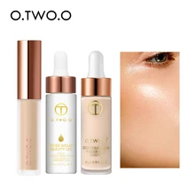 O.TWO.O-Juego de 3 uds. De Maquillaje facial, corrector líquido, imprimación de maquillaje, aceite de belleza, maquillaje líquido de Base, Kit cosmético de cara Natural