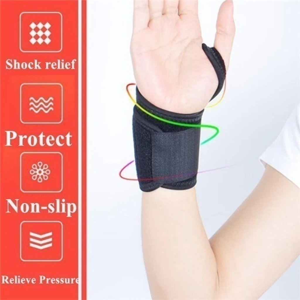 Adjustable Soft Wrist Brace Support Arthritis Tendinitis Sports Pain Relief Strap Wrist Pad Belt Sports Waist Protector