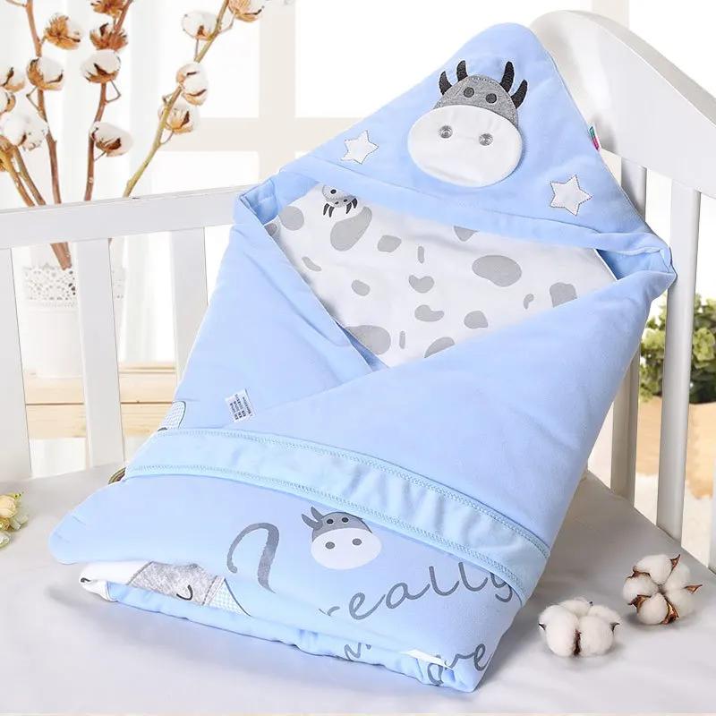 

Newborn Baby Cartoon Swaddling Spring Autumn Baby Blanket Soft Stroller Sleep Cover Blanket Baby Swaddle Wrap