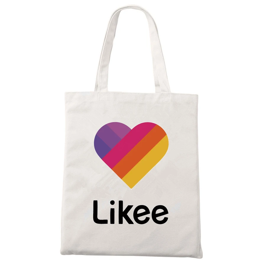 

Large Capacity Canvas Tote likee cat print Graphic Tote Harajuku Shoping Bag Women Eco Reusable Shoulder Shopper Bags eco bags