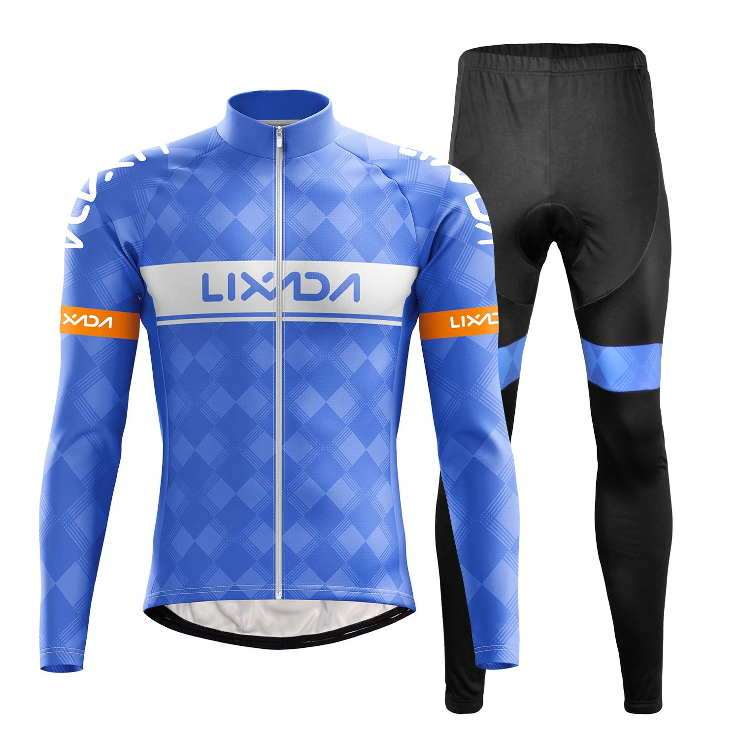 Man Cycling Clothes Set Windproof Long Sleeve Bicycle Jersey 3D Padded Pants Outdoor Running Sports Activewear Sportswear | Спорт и