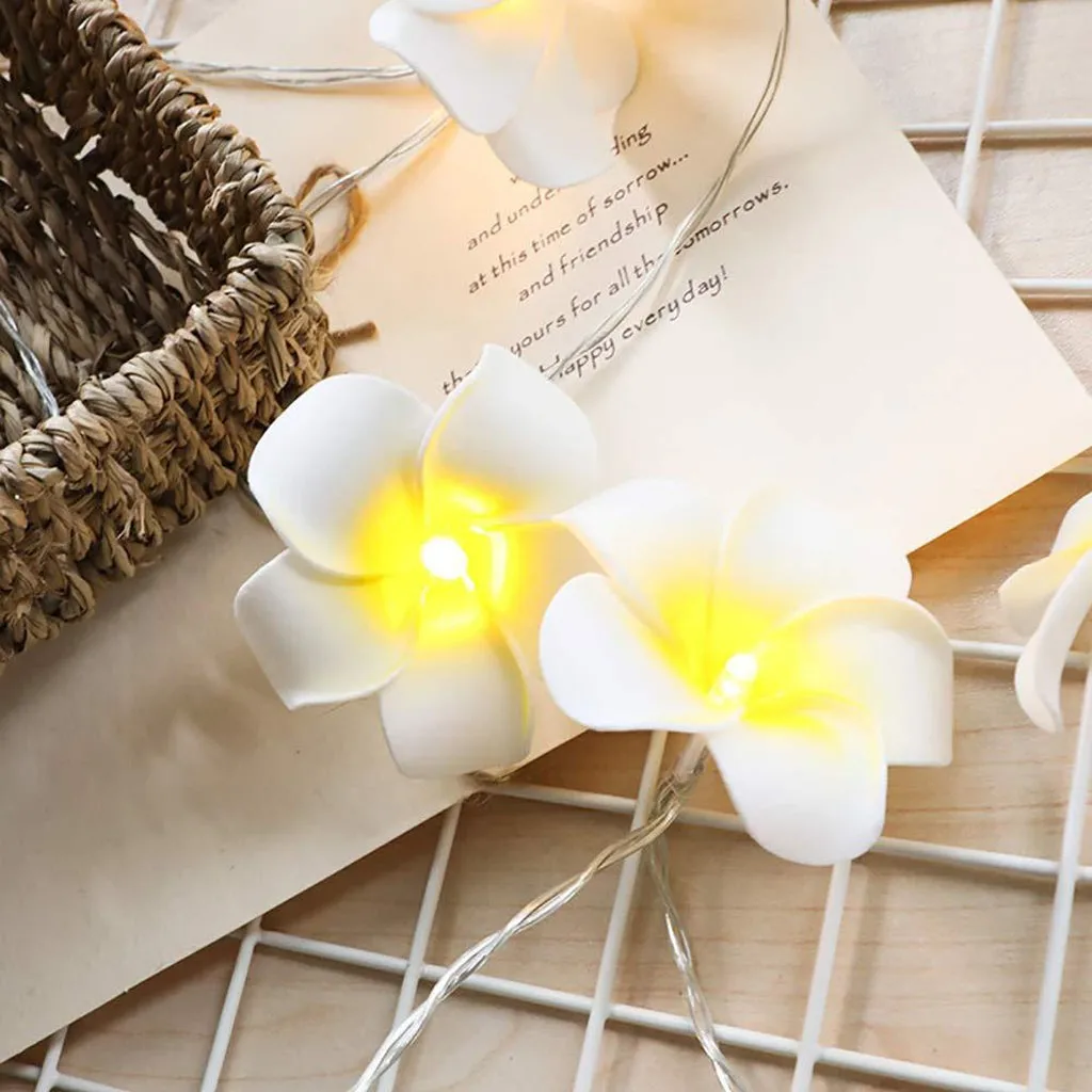 Винтажный цветочный светодиодный светильник Frangipani, на батарейках, для дома, вечерние, свадебные, безопасные, Рождественский светодиодный светильник, лампа для домашнего декора, подарок