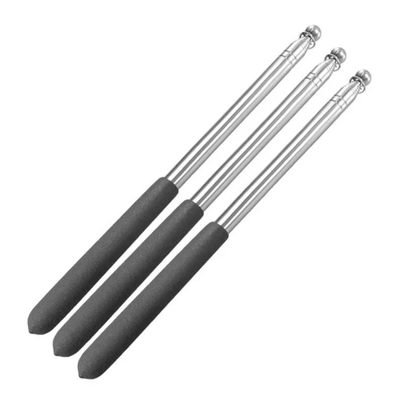Stainless Steel Extendable Pole 1.6M Portable Handheld Flag Pole Telescopic Pointer for Presentations Tour Guide Banner