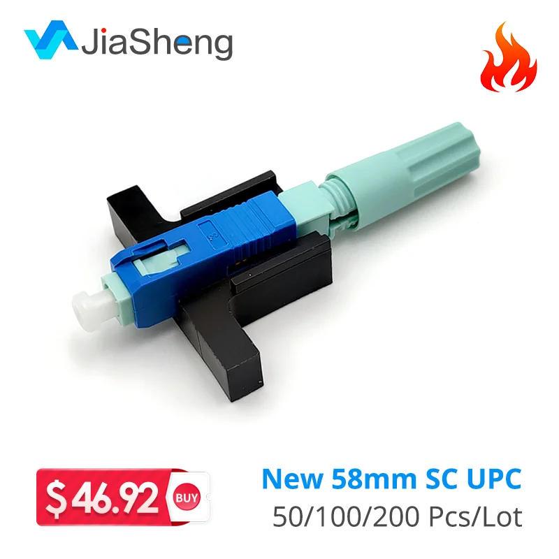 

UNIKIT New Model 58MM SC UPC Fast Connector Single-Mode Connector FTTH Tool Cold Connector Tool Fiber Optic Fast Connector