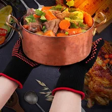 1 пара термостойких духовых перчаток для приготовления пищи, выпечки, барбекю, духовых перчаток, кухонные инструменты, толстые рукавицы для барбекю, перчатки для мытья посуды