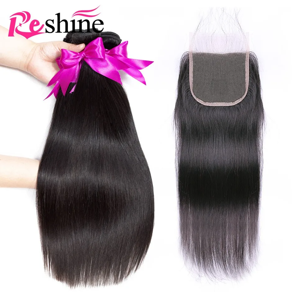 Волосы Remy прямые с закрыванием 100% натуральные 3 пучка|bundles with closure|bundles lace closurebundles 4