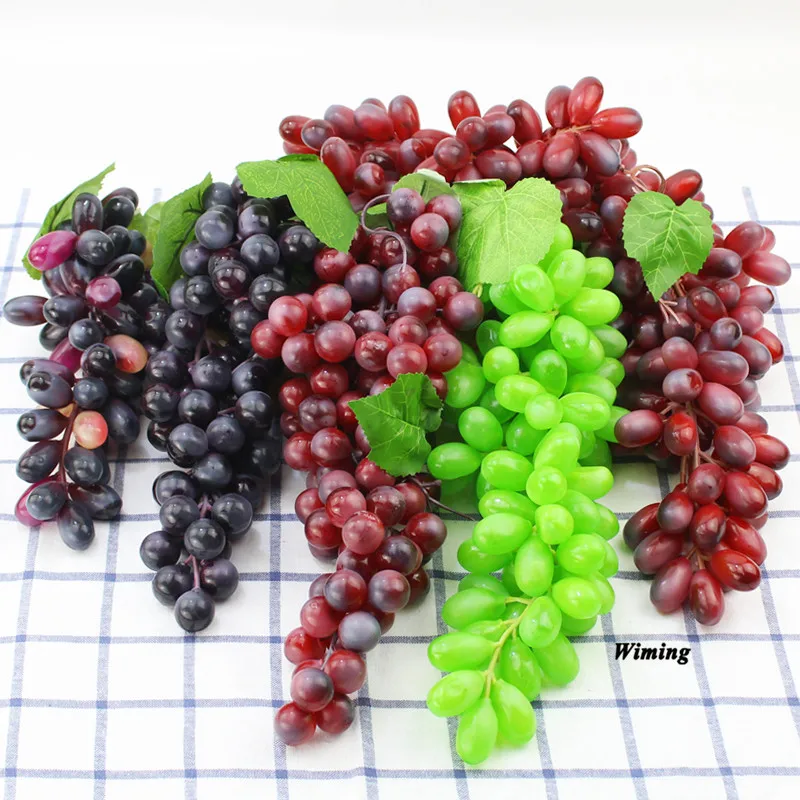 

fake Grapes Bunches Artificial Fruit Grape Plastic Fake Fruit Lifelike home festive party supplies Simulation Fruit props