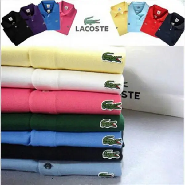 

Lacoste- Summer Polo Shirt Brand Fashion Cotton Short Sleeve Polo Crocodile Shirts Male Solid Jersey Breathable Tops Tees 3698