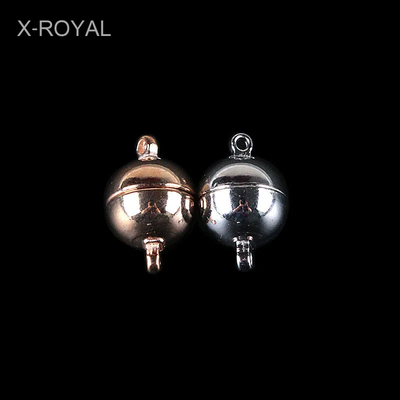 

X-ROYAL 10Pcs/lot Jewelry DIY Bracelet Necklace Magnetic Clasps Bell Ball Shape Clasps 6mm 7mm 8mm 10mm 12mm 14mm Clasp Findings