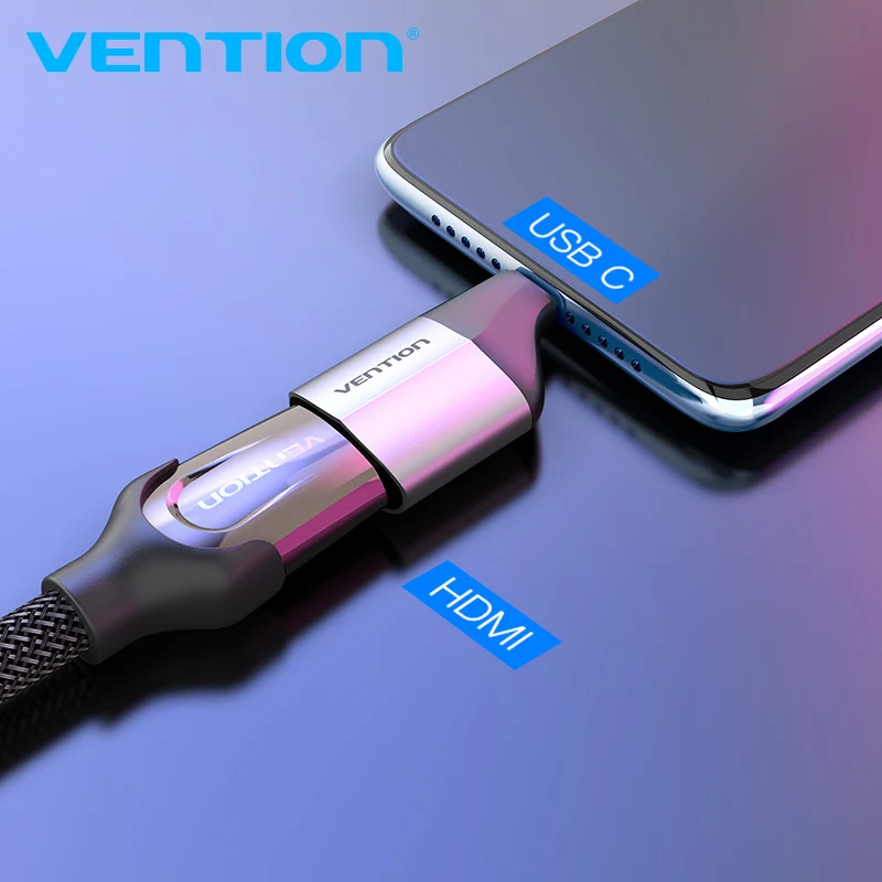 Адаптер Vention Type C к HDMI USB 4K 2 0 адаптер для MacBook Samsung Galaxy S10/S9 Huawei Mate 20 P40 Pro HDMI|Кабели HDMI| |