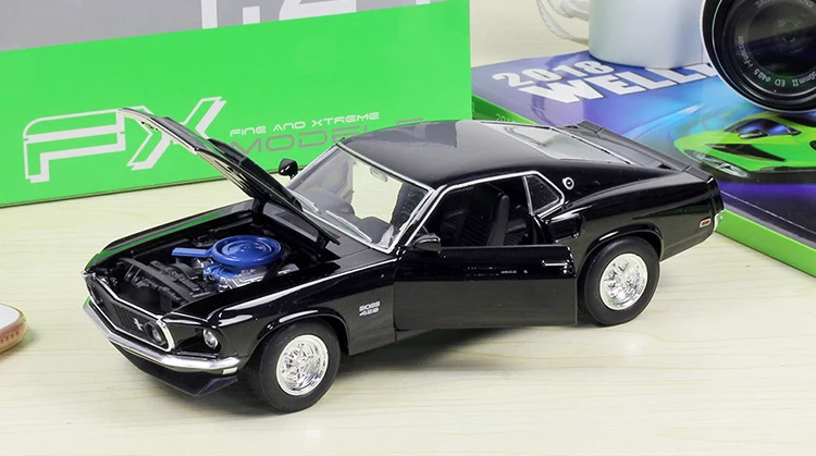 WELLY 1:24 Масштаб литья под давлением машина высокая имитация 1967 Ford Mustang Boss429 модель автомобиля металлический сплав игрушка автомобиль для детей Коллекция подарков