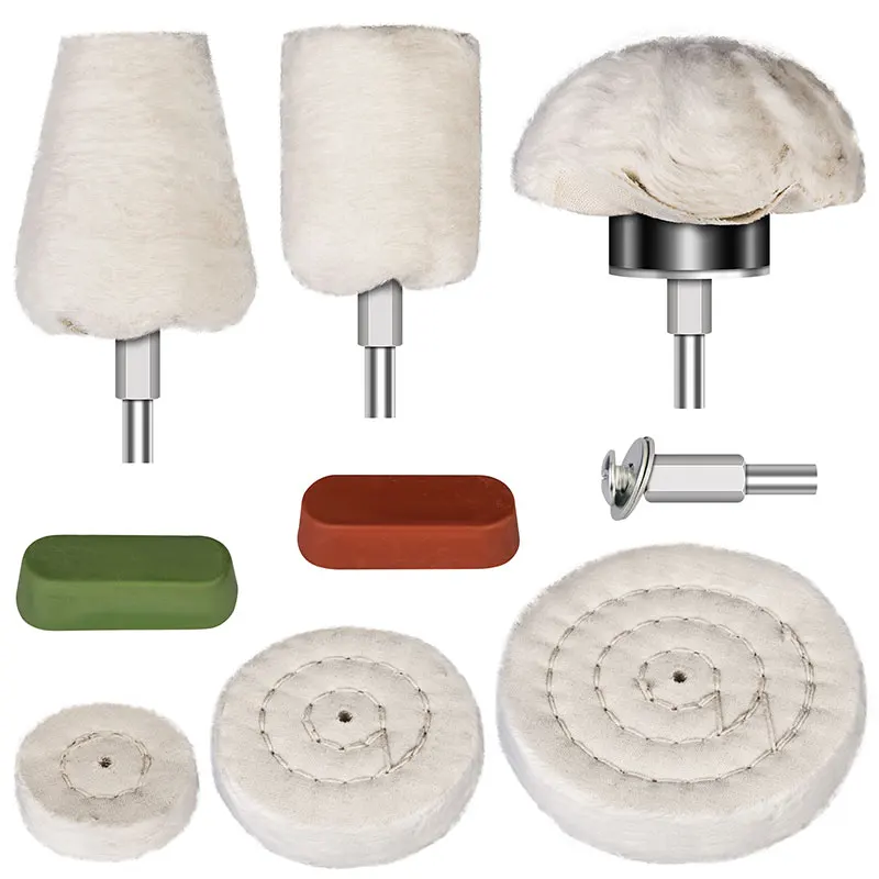 Polishing Compound 4Pcs Polishing Wheel Kit, White Buffing Wheel