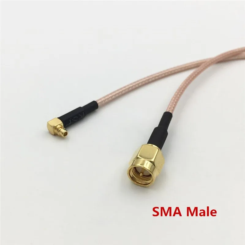 Коннектор для коаксиального кабеля с прямым углом провод RG316 штекер MMCX на SMA/RP SMA