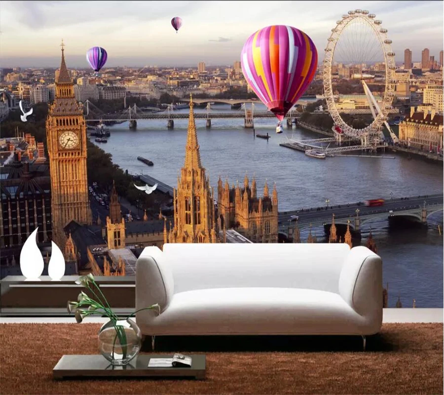 Custom wallpaper 3d murals retro nostalgic European style London street