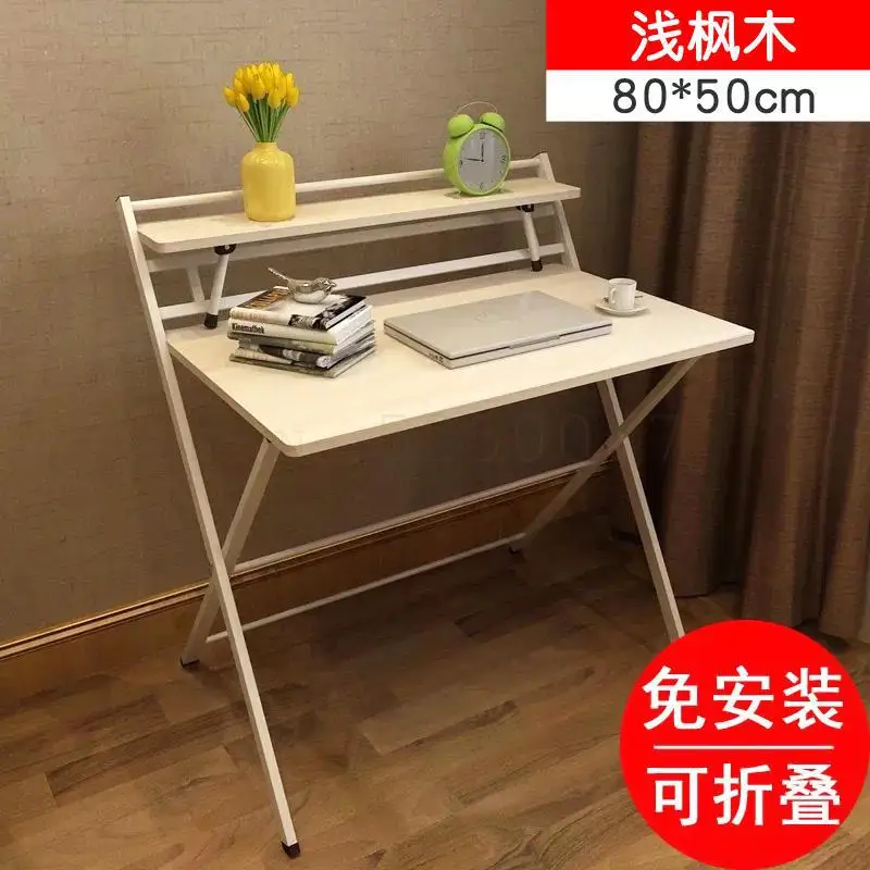 Простой стол складной домашний обучающий ноутбук стол портативный компьютерный Настольный студенческий спальня маленький стол - Цвет: Model 7