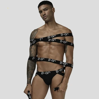 

Men's Underwear Pure Cotton Sexy Comfortable Breathable Low-waist Thong Buttocks Empty T-pants Gay Sexy Underwear