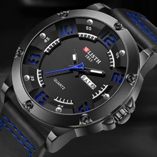 WLISTH relojes de cuarzo resistentes al agua para hombre, reloj de pulsera informal con esfera grande, espejo Hardlex, indicador de semana, luminoso