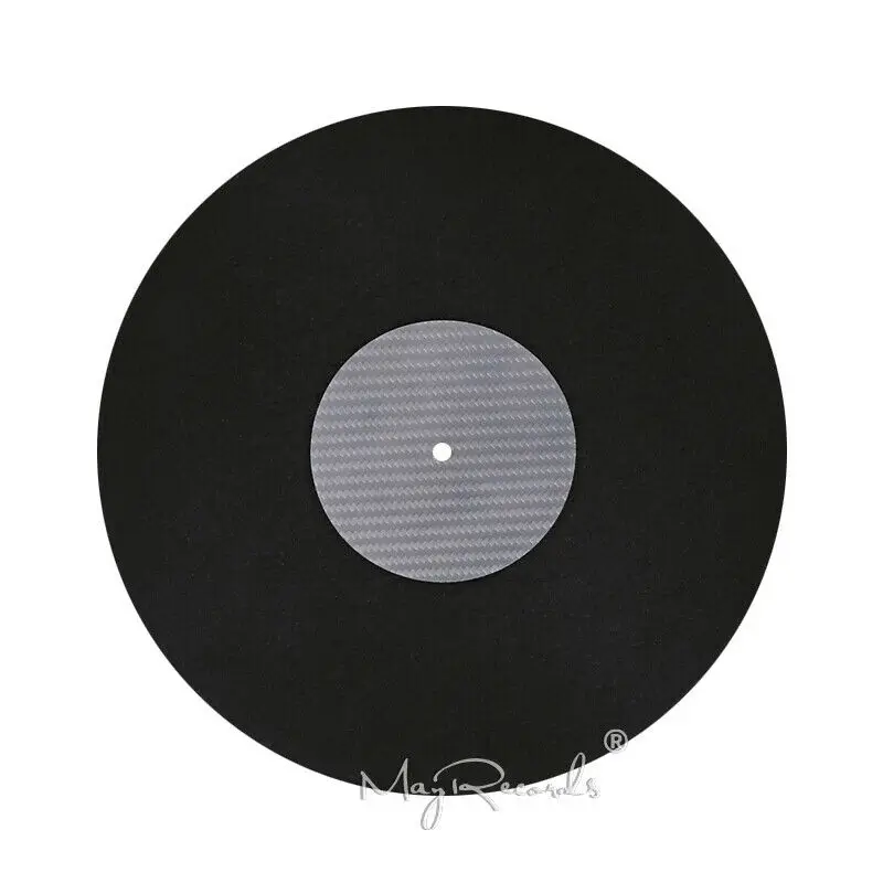 High Quality 12'' Carbon Fiber LP Anti-Static Slip Mat Slipmat For Turntables 12
