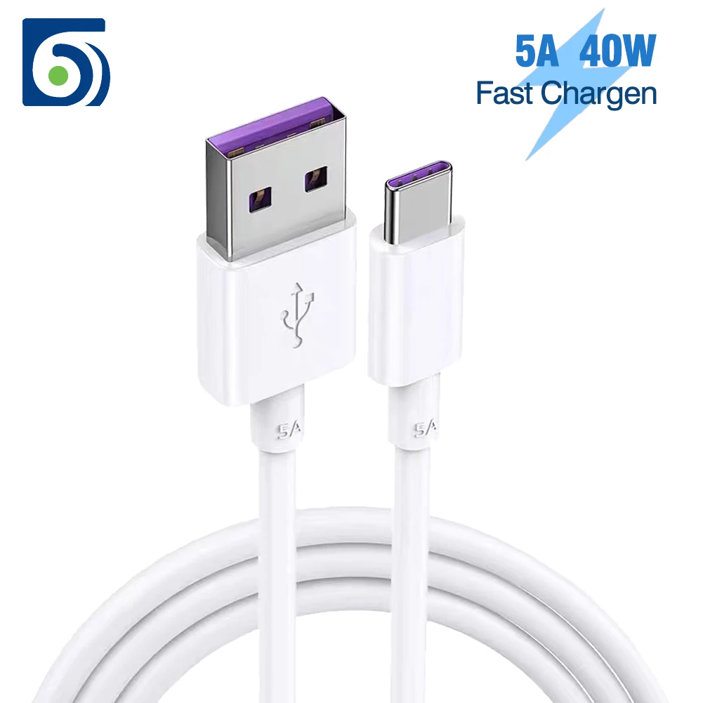 Кабель USB Type C для Huawei Mate 40 30 P40 P30 P20 Pro быстрая зарядка 5 А кабель типа суперзарядка