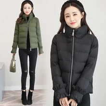2020 nova parka rosa casaco feminino jaqueta de inverno roupas femininas curto grosso para baixo algodão jaquetas femininas chaqueta mujer kj580(China)