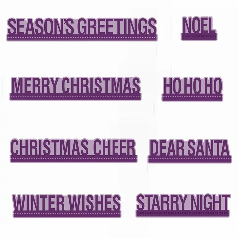 Merry Christmas Noel Letter Santance Line рамка металлические Вырубные штампы Скрапбукинг открытка для рукоделия украшения трафарет новые штампы