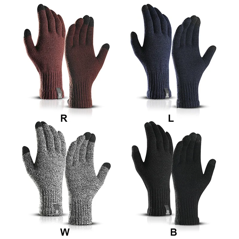 Перчатки для катания на лыжах Полный Палец Сенсорный Экран Ветрозащитный тепловой трикотажный Handwear аксессуары для спортивной одежды на открытом воздухе
