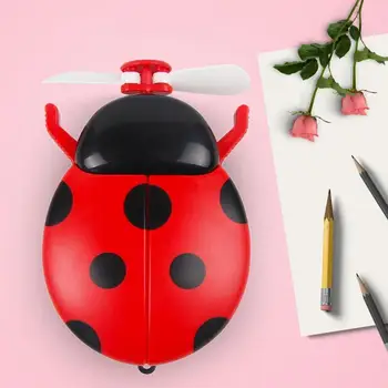 

Qixing Star Mini Ladybug Makeup Mirror Fill Light with Fan usb Mini Beetle Portable Folding Small Fan LED beauty Mirror Fan