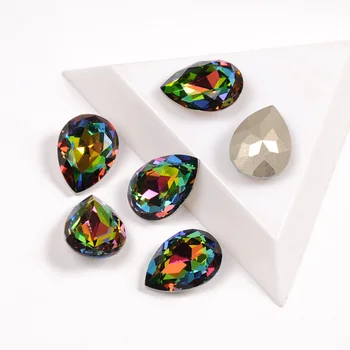 

YANRUO 4320 High Quality Pointback Fancy Stone Drop VM Color Rhinestones Nail On Rhinestones Popular Stones For 3D DIY Nail Gems