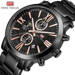 Мини фокус наручные часы Для мужчин лучший бренд класса люкс известный мужской часы кварцевые часы наручные кварцевые часы Relogio MF0219G. 04