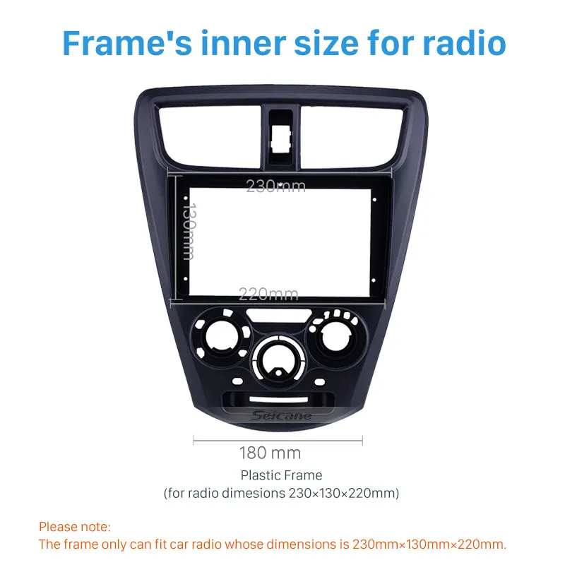 Seicane монтажный комплект автомобиля в тире авто радио фасции установка панель стерео отделка рамка 9 дюймов для PERODUA AXIA черный OEM стиль