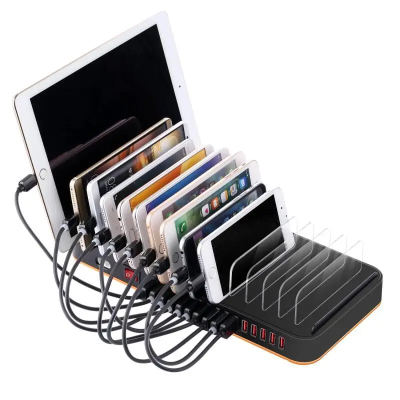 

Multi-port USB Charger 15 Mobile Phone Charger 96W Smartphone Charging Station Flat Charger Holder