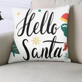 

Nanacoba Christmas Cushion Cover for Home Decoratives Pillow Cover for Sofa Seat Covers Car Pillowcase Soft Deer Short Plush