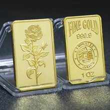 

999 Fine Gold Middle East Saudi Coin Rose Gold Bar Gold Coin Commemorative Coins Collectibles