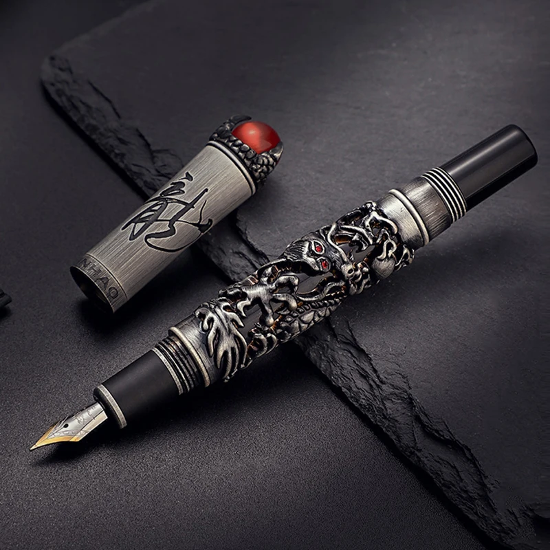 Винтажная авторучка с драконом Jinhao Dragon King роскошная металлическая ручка