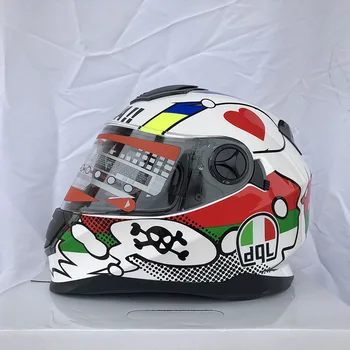 

Double Visors Full Face Riding Helmet Capacete Racing Moto Helmets Motorcycle Motorbike Flip Up Modular Helmet