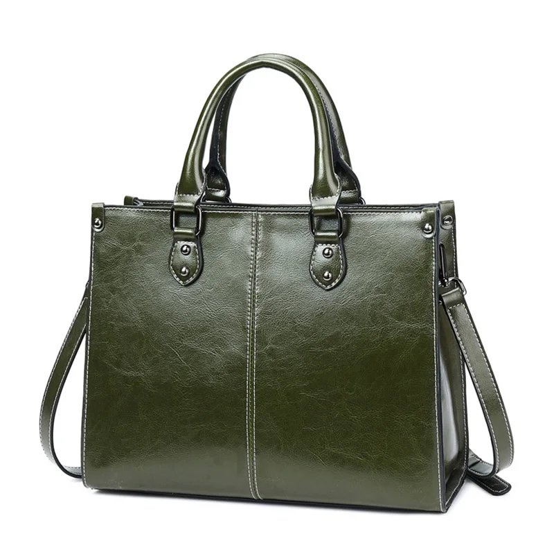 Realer роскошные сумки женские сумки дизайнерские модные сумки через плечо высококачественные кожаные сумки через плечо для женщин сумки-мессенджеры - Цвет: Армейский зеленый