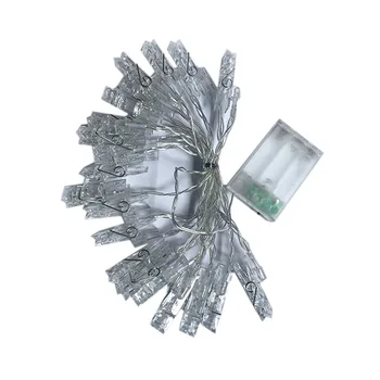 

13.1 Ft 40 Photo Clips String Lights Battery Operated Remote Control Fairy String Lights with Clips for Hanging Pictures, Cards,