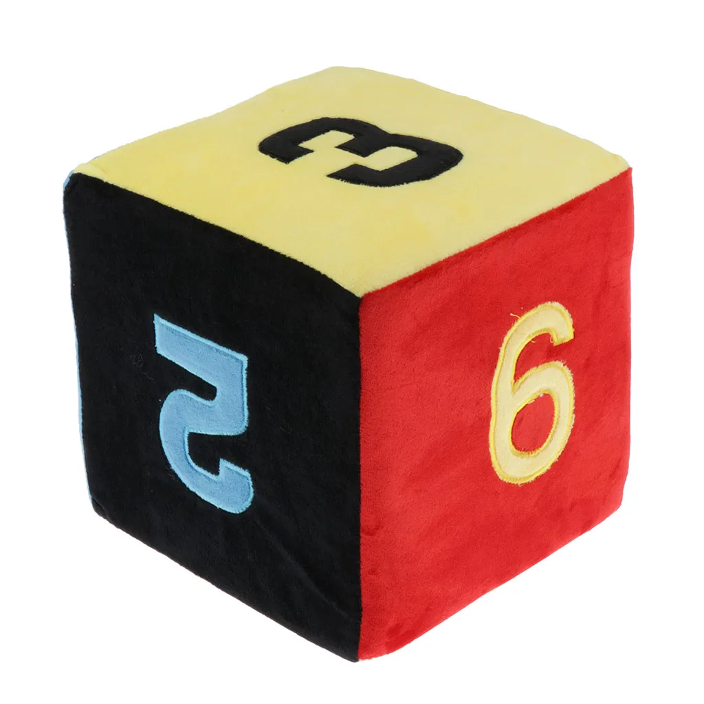 20cm Large 6 Sided Plush Dice Kids Stuffed Toys Cubic Pillow Cushion Sofa Decoration for Children