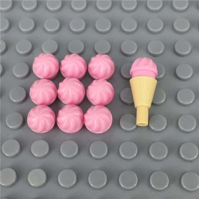 MOC Bricks Legoings City Food Series Food Dessert Ice Cream Cake Building Blocks Figures Accessories DIY Kids Gifts Kids Toys (7)