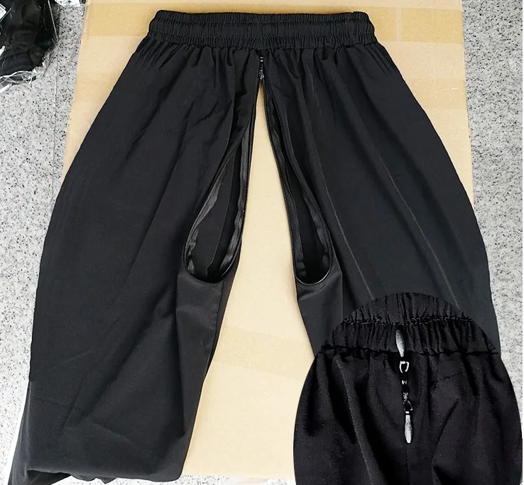Outdoor Sex Pants For Men Zippers Open Croch Shorts Thin New Summer Fashion Male Trousers Quick Dry Sexy Shorts Oversize