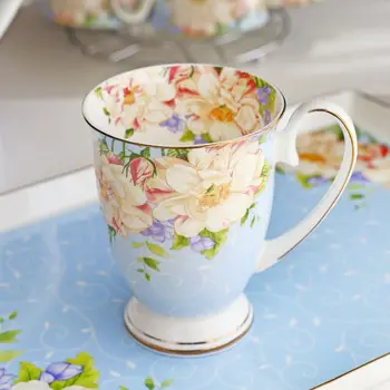 

High Quality Ivory Porcelain Elegant Coffee Cup,Ceramic Mugs Luxury British Style Afternoon Tea Cup,office mug MJ807