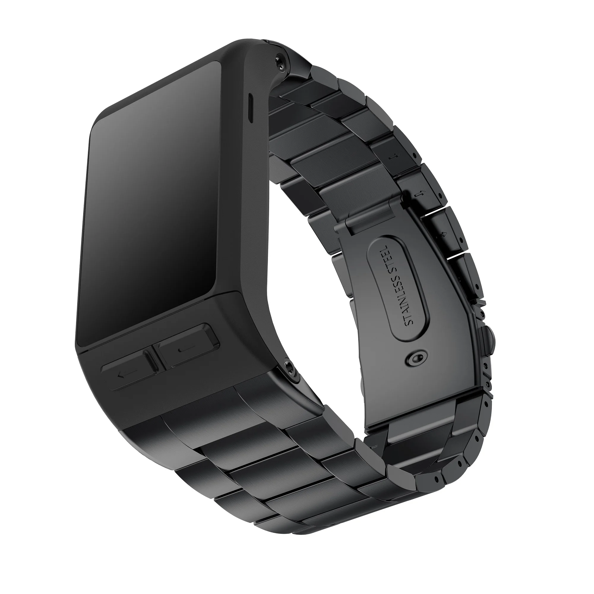 Black Ремешок для наручных часов из нержавеющей стали для Garmin Vivoactive HR, металлический сменный ремешок только для Garmin Vivoactive HR Sports gps - Цвет ремешка: Black