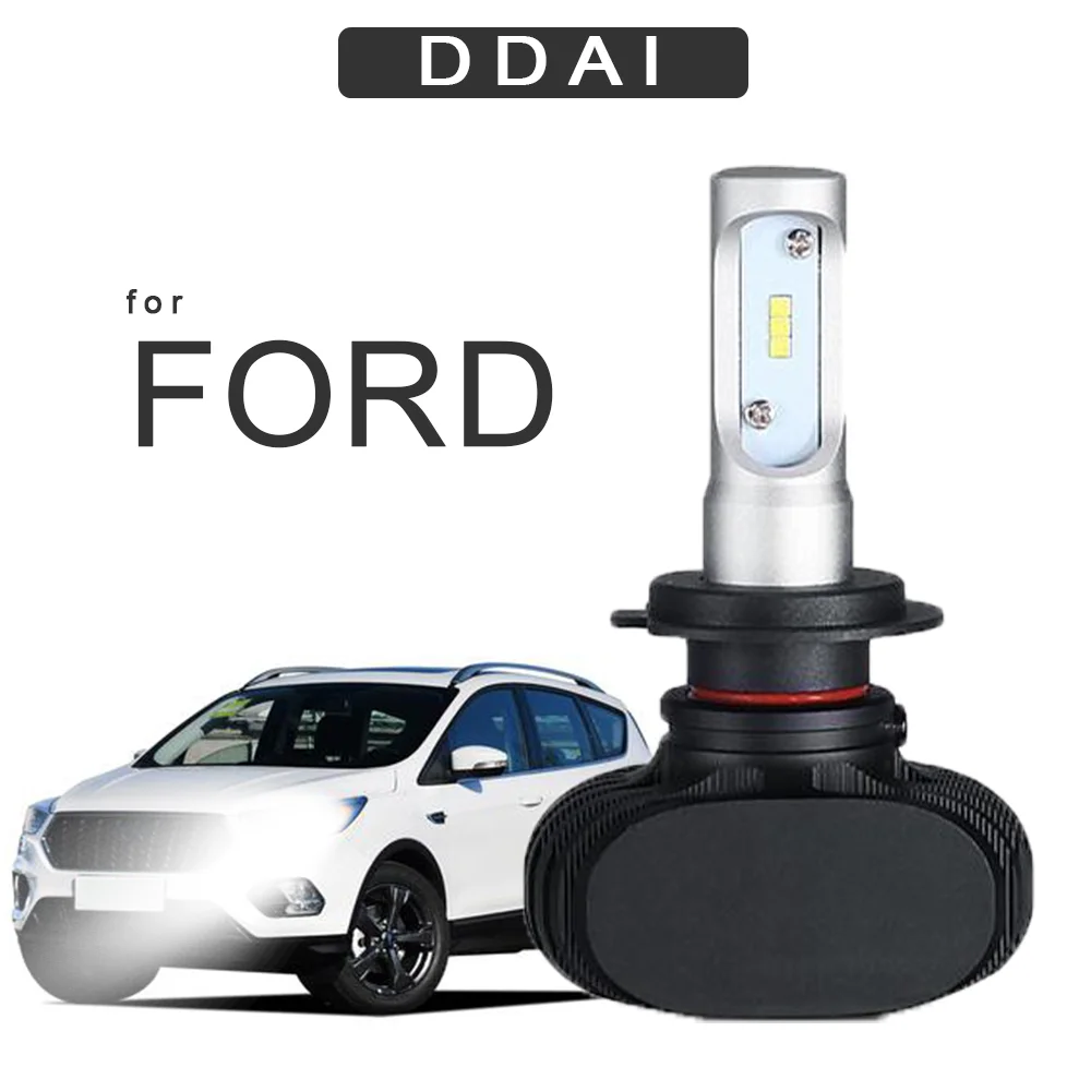 DDAI лампочки для авто 3000K 6000K 8000K Led H7 автомобильные фары ForFUCOS MONDEO S MAX EVEREST aurus Mustang kuga