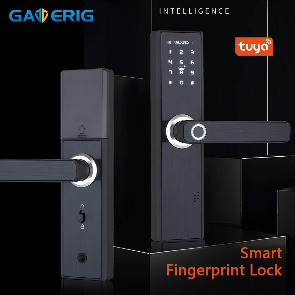 

GATERIG Smart Lock Door Security Intelligent Fingerprint Lock With WiFi APP Password Biometric Door Lock Electronic Hotels