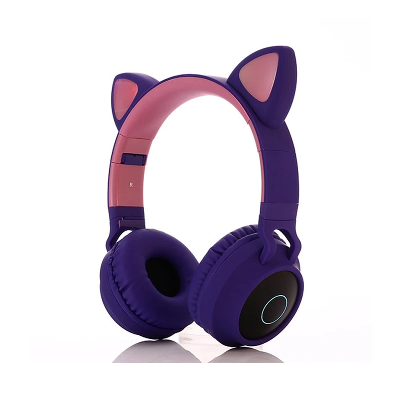 Bluetooth наушники милый кот светодиодный наушники с кошачьими ушками для взрослых и детей светящиеся наушники для игр